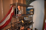 FREEZER STYLE METAL RACK ON CASTERS, THREE SHELVES,