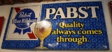 PABST TIN SIGN, LARGE, APPROX. 4' x 8',