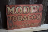 MODEL TOBACCO METAL SIGN, 19
