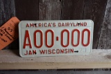 1973 PERSONALIZED LICENSE PLATE, A00-000