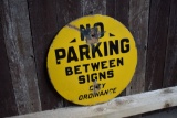 NO PARKING PORCEAIN SIGN, 14