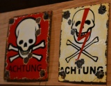 (2) ACHTUNG PORCELAIN SIGNS, 6