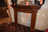 CHERRY FIREPLACE SURROUND WITH MANTLE, 28 3/4