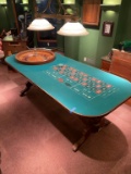 RARE ANTIQUE ROULETTE TABLE WITH BASE