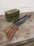 (2) VINTAGE DAISY BB GUNS AND AMMO BOX