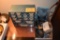 PLASTIC PARTS CABINET W/15 DRAWERS & BOX, MISC. ITEMS