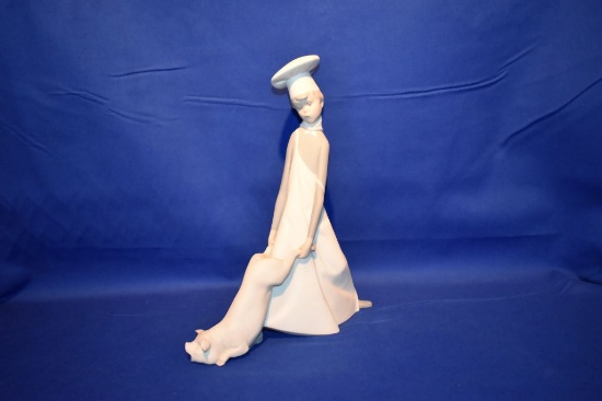 VINTAGE LLADRO PORCELAIN FIGURINE COOK IN TROUBLE CHEF,