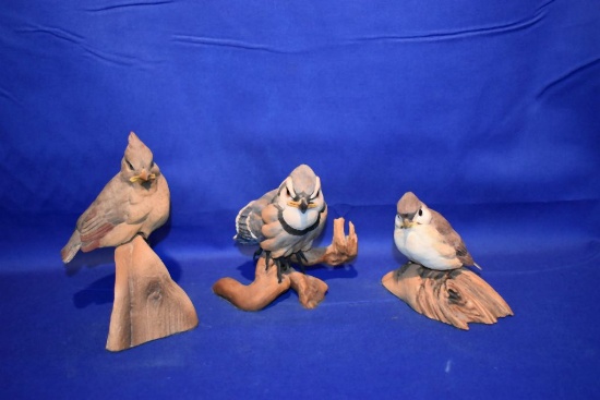 (3) VINTAGE DANBURY MINT BIRD FIGURES, BABY SONG