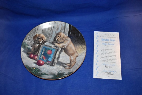 (1987) PUPPY PLAYTIME PLATE COLLECTION DOUBLE TAKE