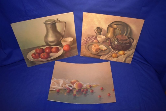 (3) PRINTS ON BOARD: STILL LIFE WITH BREAD,