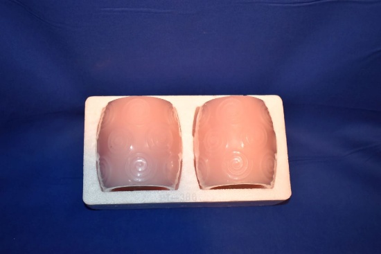 (2) BATTERY OPERATED CANDLES, 2C, PINK, 4"D X 4-1/4"H