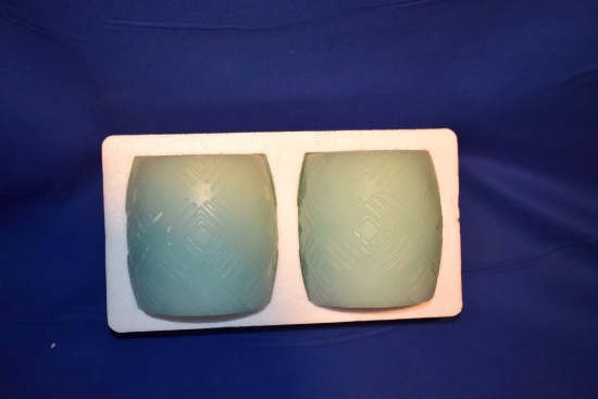 SET OF BATTERY OPERATED CANDLES, 2C, SEA FOAM, 4"