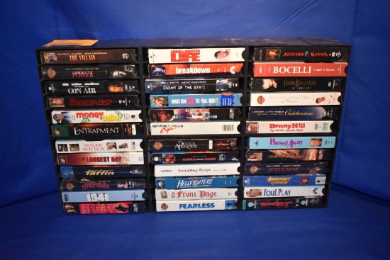 COMPARTMENT HOLDER W/36 VHS TAPES: CONAIR,
