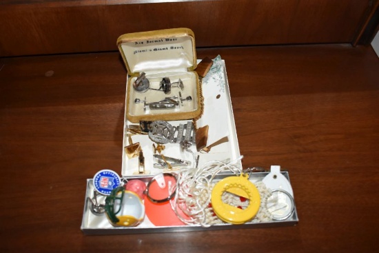 CUFF LINKS & KEY CHAINS, (2) BOXES
