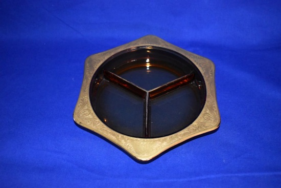 VINTAGE DIVIDED DISH GLASTONBURY LOTUS GEORGIAN
