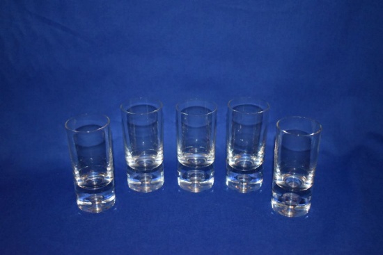 TALL SHOT GLASSES, 3-3/4"H X 1-3/4" DIA., SET OF (5)