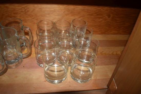 (11) GLASS COCTAIL GLASSES, APPROX. 3-1/2"H X 3-1/4"W