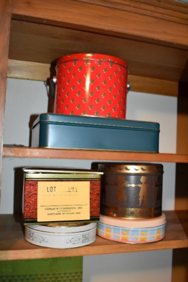 (6) TIN CONTAINERS