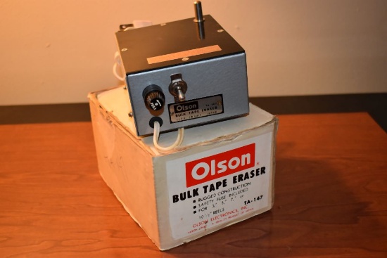 OLSEN BULK TAPE ERASER, MODEL TA-147, FOR 3", 5", 7" &