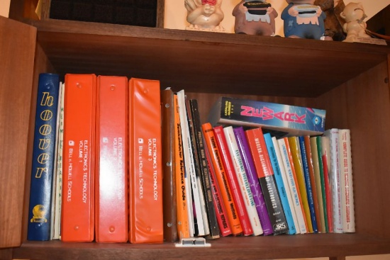 BOOKS ON SHELF, MOSTLY ELECTRICS INFO