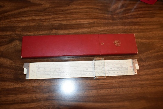 VINTAGE POST SLIDE RULE W/CASE