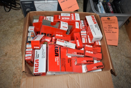 BOX WITH RCA ELECTRON TUBES: