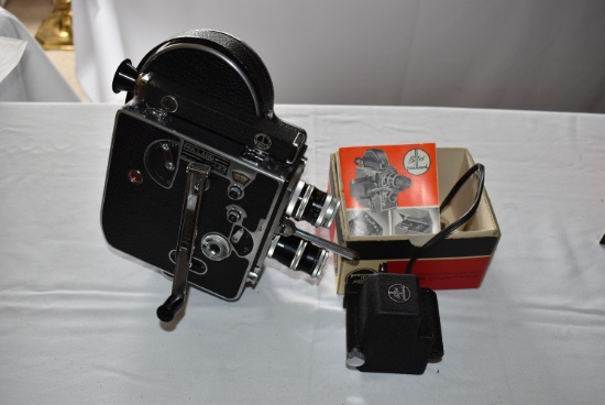 VINTAGE PAILLARD BOLEX 11 KERN MOVIE CAMERA,