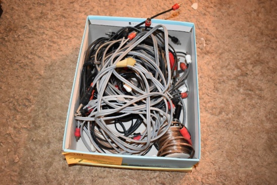 BOX W/MISC. SPEAKER WIRE, ANTENNA WIRE,