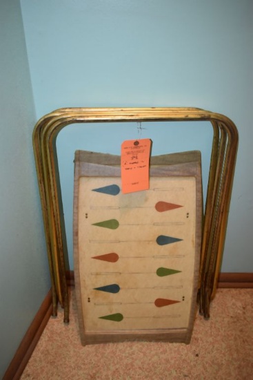 (2) VINTAGE TV TRAYS & STANDS
