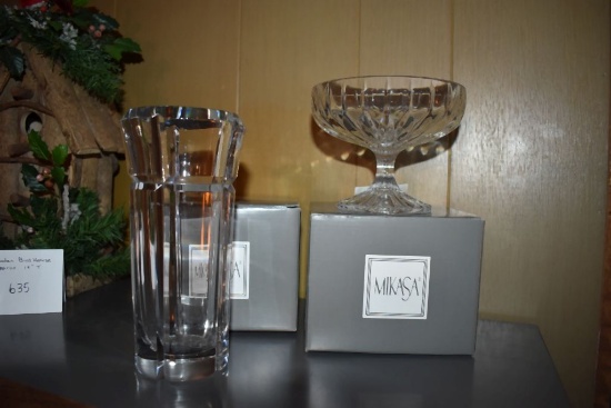 (2) MIKASA CRYSTAL PARK LANE, APPROX. 5-1/4", MIKASA
