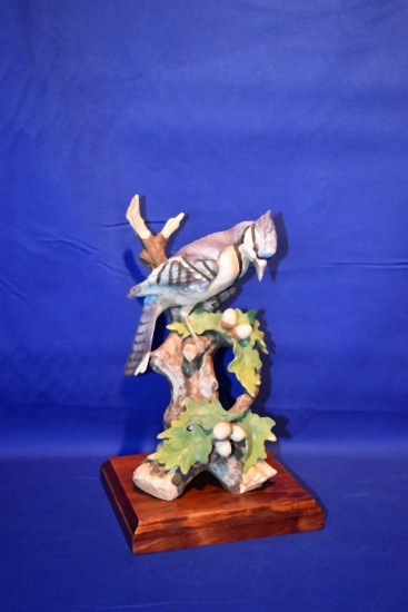VINTAGE PORCELEIN BLUE JAY NO. 8753 ANDREA BY SADEK,