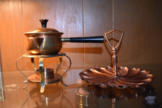 VINTAGE GREGORGIAN SOLID COPPER DISH/NUT TIDBIT TRAY,