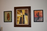 MID CENTURY ABSTRACT PAINTING ON CANVAS, SIGNED