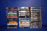 COMPARTMENT HOLDER W/36 VHS TAPES, VARIOUS