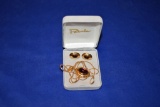 PURPLE STONE NECKLACE & EARRING SET