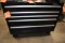 BLACK METAL FIVE DRAWER TOOL BOX WITH CASTERS,