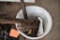 MISC. TROLLEY AND OTHER METAL TOOLS IN BUCKET,