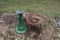 GARDEN SUNDIAL WITH CONCRETE BASE AND  ROUND TABLE