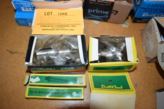 DRILL CHUCK W/KEY, 13mm & GOLDEN CHUCK 1/32"-5/8" &
