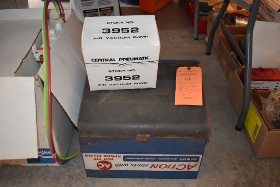 ACTION SPORTS W/AC SPARK PLUG CABINET, AUTO LAMPS,
