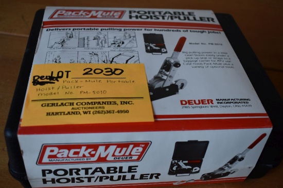 DEUER PACK-MULE PORTABLE HOIST/PULLER, MODEL NO. PM-5010