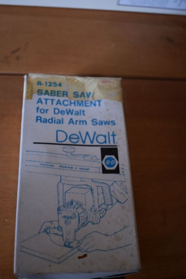 DEWALT R-1254 SABER SAW ATTACHMENT FOR DEWALT RADIAL ARM SAWS