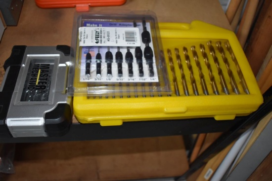 (3) CONTAINERS WITH ASSORTED DRILL BITS