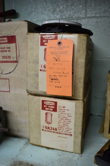 2 DAYTON JET PUMP MOTOR, 3/4 HP, 3450 RPM,