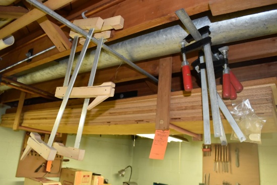 LOT W/KLEMMSIA CLAMPS W/WOODEN HANDLE (2) 16",