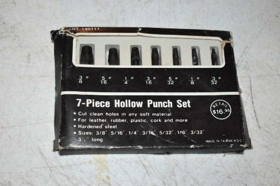 7 PC HOLLOW PUNCH SET 3/8-3-1/2"L