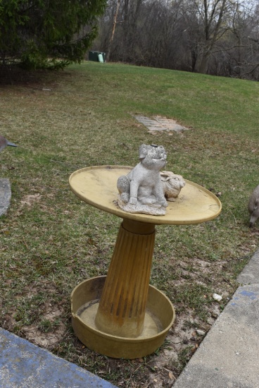 BIRD BATH, BUNNY & PIG SPRINKLER