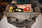 TOOL BAG WITH ASSORTED HAND TOOLS AND ENGRAVER