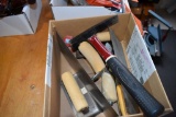 ASSORTED TROWELS AND HAMMER
