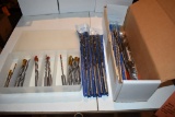 BOX OF LONG DRILL BITS AND OTHER SMALLER DRILL BITS